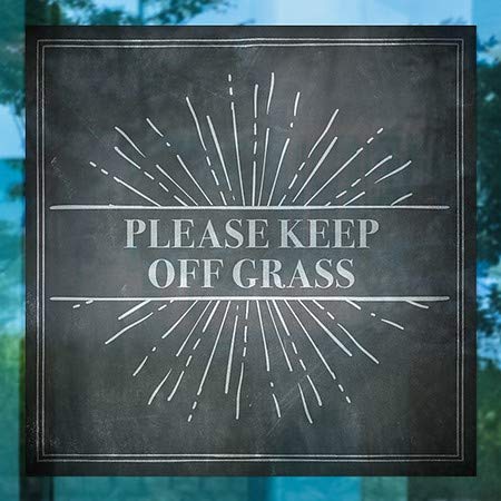Cgsignlab | אנא שמור את דשא -גד פרץ חלון נצמד | 8 x8